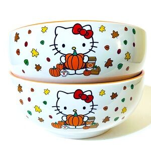 🍂 Hello Kitty Fall Pumpkin Bowls